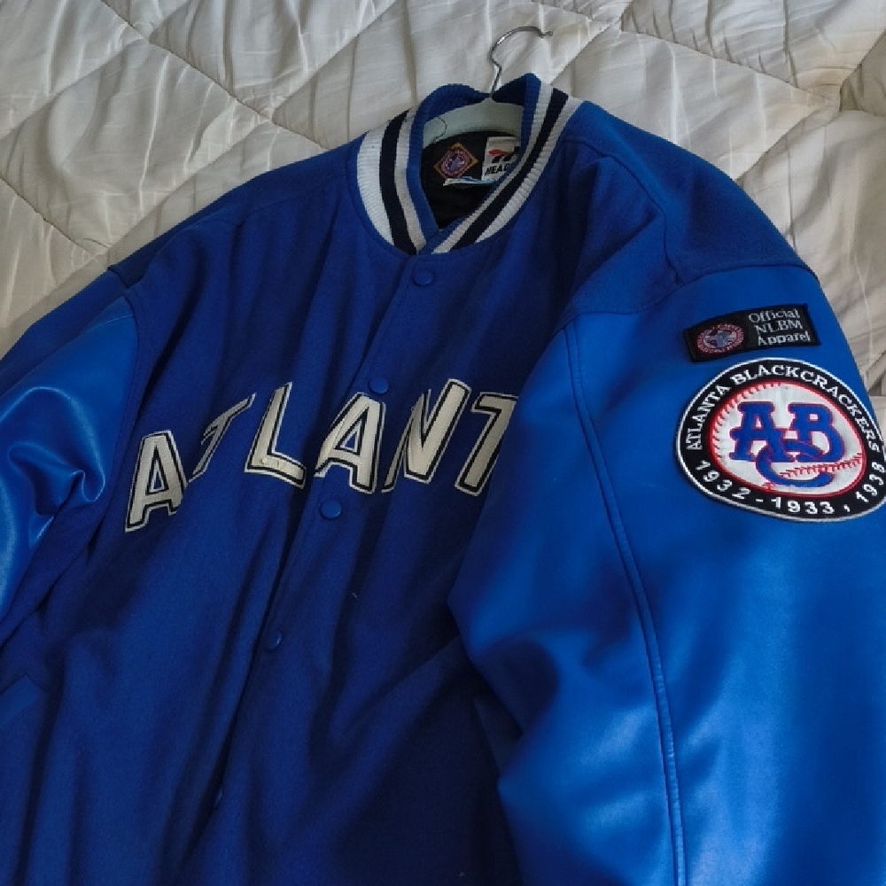 League Blue Varsity Jacket with Patches